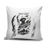 Personalized Harlem Hellfighters Pillow Cover WWI African American Soldiers Monochrome Grunge Sketch Art