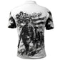 Personalized Harlem Hellfighters Polo Shirt WWI African American Soldiers Monochrome Grunge Sketch Art