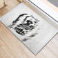 Personalized Harlem Hellfighters Rubber Doormat WWI African American Soldiers Monochrome Grunge Sketch Art
