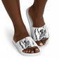 Personalized Harlem Hellfighters Slide Sandals WWI African American Soldiers Monochrome Grunge Sketch Art