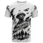 Personalized Harlem Hellfighters T shirt WWI African American Soldiers Monochrome Grunge Sketch Art