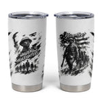 Personalized Harlem Hellfighters Tumbler Cup WWI African American Soldiers Monochrome Grunge Sketch Art