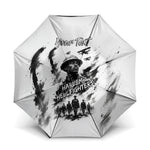 Personalized Harlem Hellfighters Umbrella WWI African American Soldiers Monochrome Grunge Sketch Art