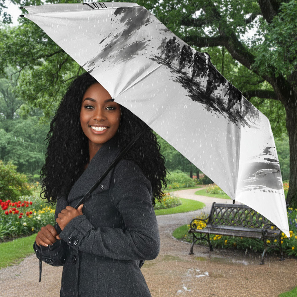 Personalized Harlem Hellfighters Umbrella WWI African American Soldiers Monochrome Grunge Sketch Art
