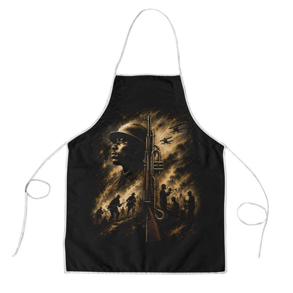 Harlem Hellfighters WWI Soldier Apron Vintage Military Jazz Band Artwork