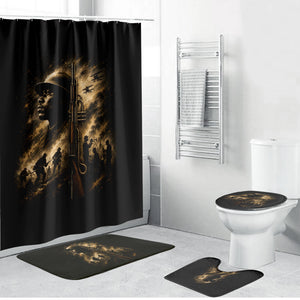 Harlem Hellfighters WWI Soldier Bathroom Set Vintage Military Jazz Band Artwork