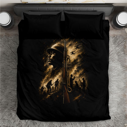 Harlem Hellfighters WWI Soldier Bedding Set Vintage Military Jazz Band Artwork