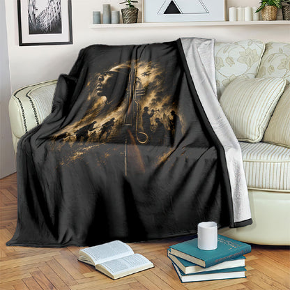Harlem Hellfighters WWI Soldier Blanket Vintage Military Jazz Band Artwork