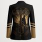 Harlem Hellfighters WWI Soldier Blazer Vintage Military Jazz Band Artwork