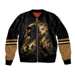 Harlem Hellfighters WWI Soldier Bomber Jacket Vintage Military Jazz Band Artwork