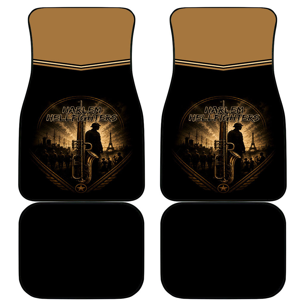 Harlem Hellfighters WWI Soldier Car Mats Vintage Military Jazz Band Artwork