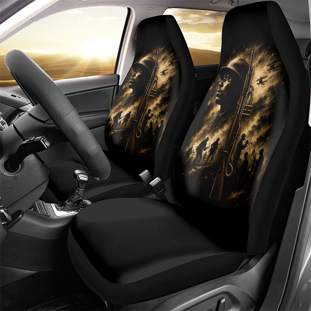Harlem Hellfighters WWI Soldier Car Seat Cover Vintage Military Jazz Band Artwork