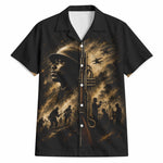 Harlem Hellfighters WWI Soldier Hawaiian Shirt Vintage Military Jazz Band Artwork