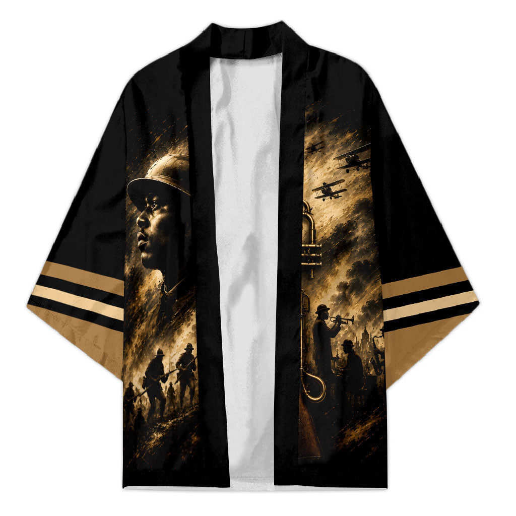 Harlem Hellfighters WWI Soldier Kimono Vintage Military Jazz Band Artwork