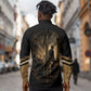 Harlem Hellfighters WWI Soldier Long Sleeve Button Shirt Vintage Military Jazz Band Artwork