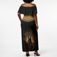 Harlem Hellfighters WWI Soldier Off Shoulder Maxi Dress Vintage Military Jazz Band Artwork
