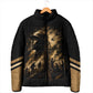 Harlem Hellfighters WWI Soldier Padded Jacket Vintage Military Jazz Band Artwork