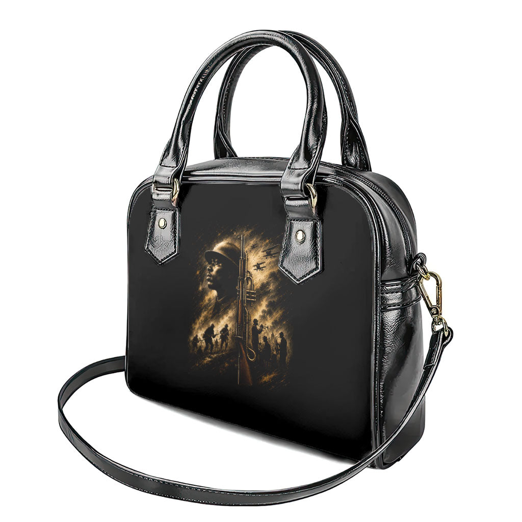 Harlem Hellfighters WWI Soldier Shoulder Handbag Vintage Military Jazz Band Artwork