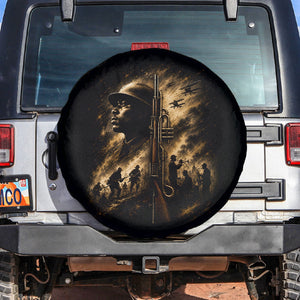Harlem Hellfighters WWI Soldier Spare Tire Cover Vintage Military Jazz Band Artwork