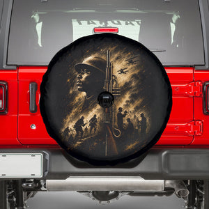 Harlem Hellfighters WWI Soldier Spare Tire Cover Vintage Military Jazz Band Artwork
