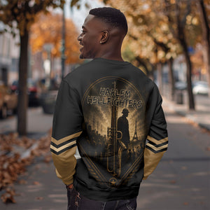 Harlem Hellfighters WWI Soldier Sweatshirt Vintage Military Jazz Band Artwork