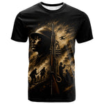 Harlem Hellfighters WWI Soldier T shirt Vintage Military Jazz Band Artwork