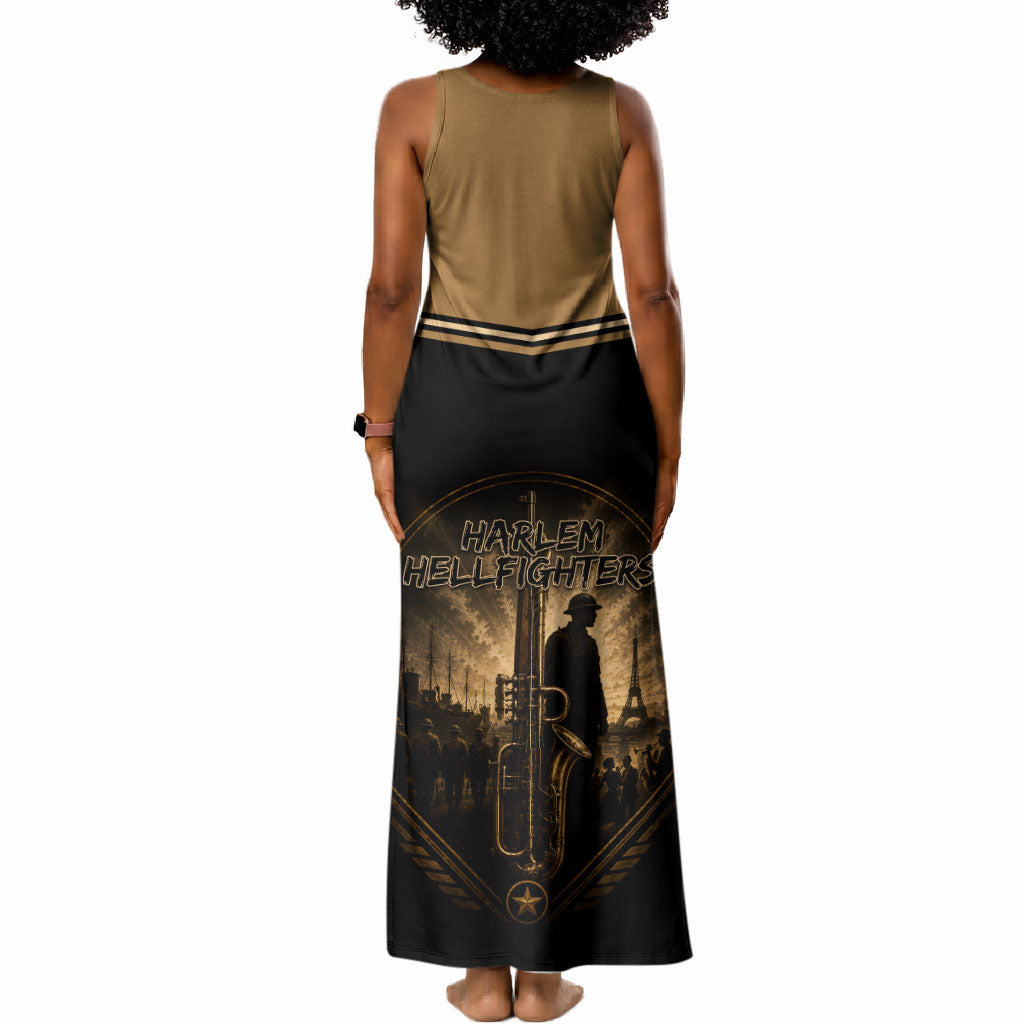 Harlem Hellfighters WWI Soldier Tank Maxi Dress Vintage Military Jazz Band Artwork