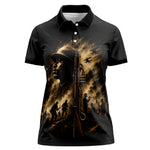 Harlem Hellfighters WWI Soldier Women Polo Shirt Vintage Military Jazz Band Artwork
