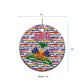 Haiti Christmas Ceramic Ornament Blue Red Yellow Xmas Santa Sleigh and Coat of Arms - African Pride