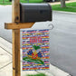 Haiti Christmas Garden Flag Blue Red Yellow Xmas Santa Sleigh and Coat of Arms - African Pride