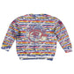 Haiti Christmas Kid Ugly Christmas Sweater Blue Red Yellow Xmas Santa Sleigh and Coat of Arms - African Pride