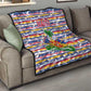 Haiti Christmas Quilt Blue Red Yellow Xmas Santa Sleigh and Coat of Arms - African Pride