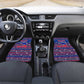 Haiti Christmas Car Mats Blue Red Xmas Santa Snowflake and Map - African Pride