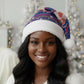 Haiti Christmas Santa Hat Blue Red Xmas Santa Snowflake and Map - African Pride