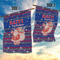 Haiti Christmas Garden Flag Blue Red Xmas Santa Snowflake and Map - African Pride