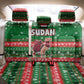 Sudan Christmas Back Car Seat Cover Green Red Xmas Camel Snowflake and Coat of Arms - African Pride