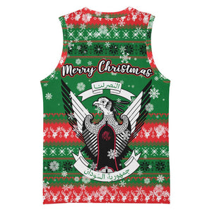 Sudan Christmas Basketball Jersey Green Red Xmas Camel Snowflake and Coat of Arms TS04
