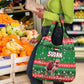 Sudan Christmas Grocery Bag Green Red Xmas Camel Snowflake and Coat of Arms - African Pride
