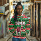 Sudan Christmas Hoodie Green Red Xmas Camel Snowflake and Coat of Arms - African Pride
