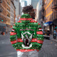 Sudan Christmas Hoodie Green Red Xmas Camel Snowflake and Coat of Arms - African Pride