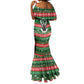 Sudan Christmas Mermaid Dress Green Red Xmas Camel Snowflake and Coat of Arms - African Pride