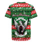 Sudan Christmas Rugby Jersey Green Red Xmas Camel Snowflake and Coat of Arms - African Pride