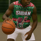 Sudan Christmas Sleeveless Zip Hoodie Green Red Xmas Camel Snowflake and Coat of Arms - African Pride