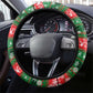 Sudan Christmas Steering Wheel Cover Green Red Xmas Camel Snowflake and Coat of Arms - African Pride