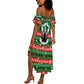 Sudan Christmas Summer Maxi Dress Green Red Xmas Camel Snowflake and Coat of Arms - African Pride