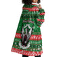 Sudan Christmas Wearable Blanket Hoodie Green Red Xmas Camel Snowflake and Coat of Arms - African Pride