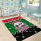 Sudan Christmas Area Rug Red Green Black Xmas Santa Sleigh and Map - African Pride