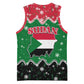 Sudan Christmas Basketball Jersey Red Green Black Xmas Santa Sleigh and Map TS04