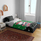 Sudan Christmas Bedding Set Red Green Black Xmas Santa Sleigh and Map - African Pride
