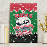 Sudan Christmas Canvas Wall Art Red Green Black Xmas Santa Sleigh and Map - African Pride